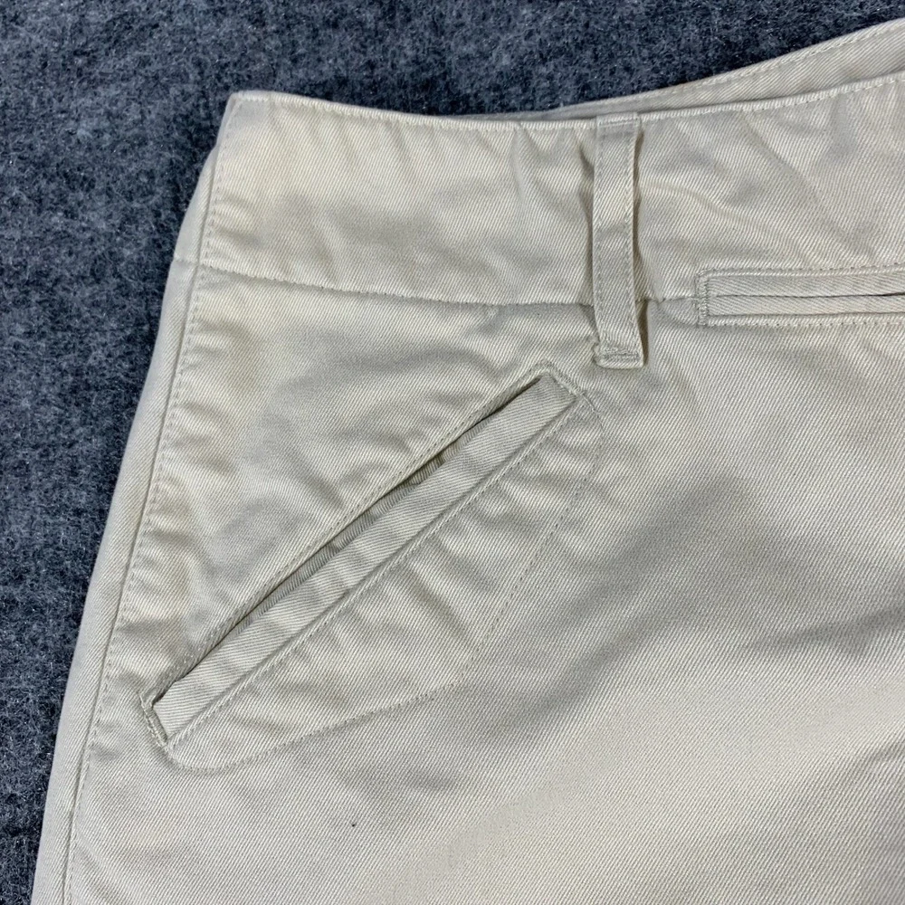 VTG Ralph Lauren Shorts Womens 10 Beige Bermuda Cotton Button Fly Khaki Casual